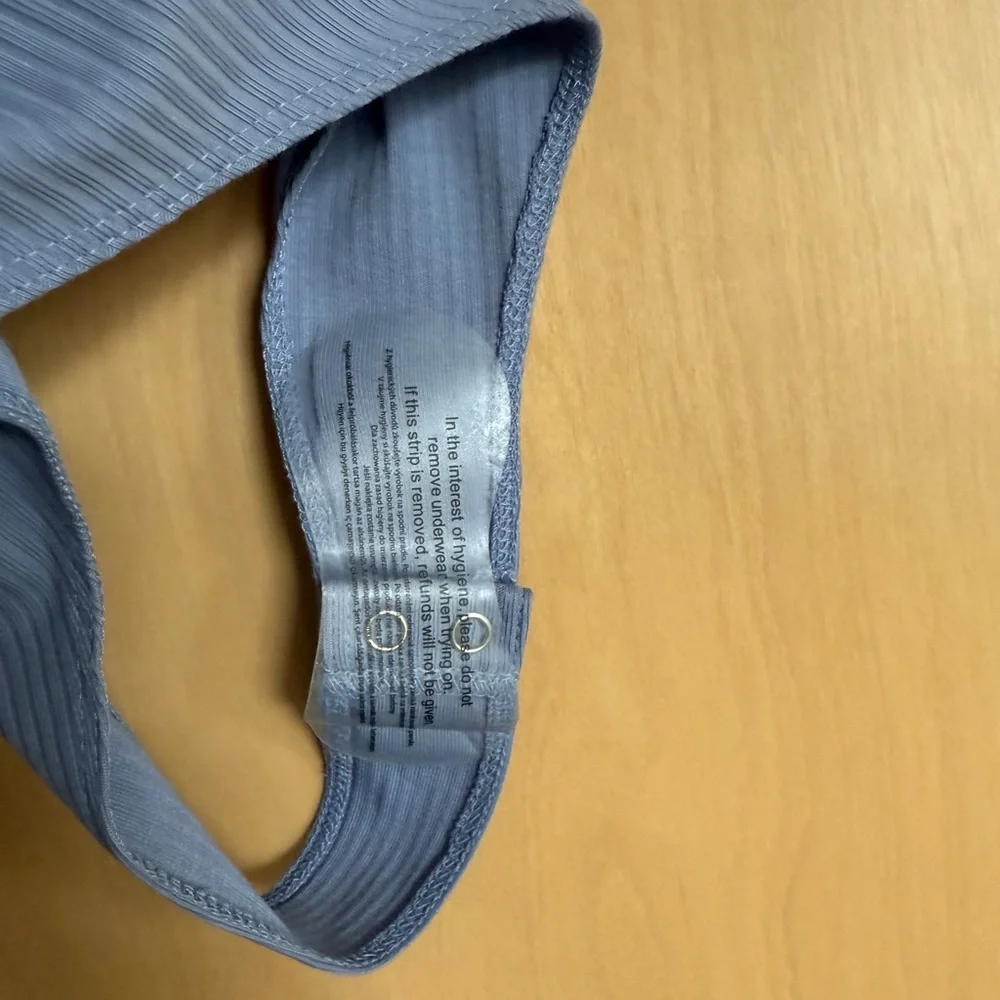 NWT Periwinkle Ribbed Bodysuit with Ruffled Straps - Picture 5 of 5